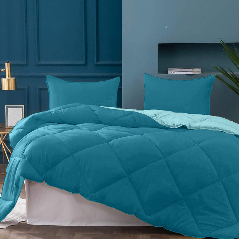 Buy Nihara Reversible Comforter - Aqua & Turquoise Comforters & AC Quilts from Vaaree