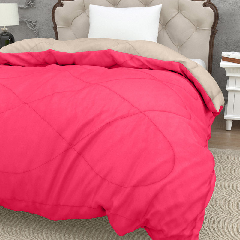 Buy Nihara Reversible Comforter - Beige & Pink Comforters & AC Quilts from Vaaree