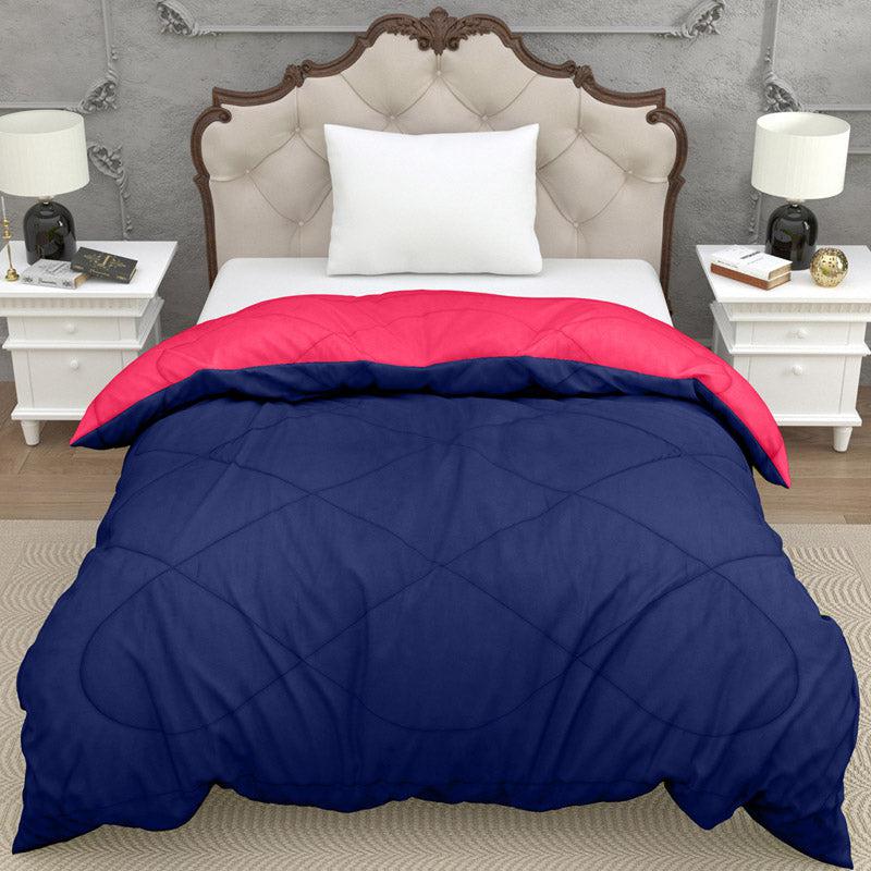 Buy Nihara Reversible Comforter - Dark Blue & Pink Comforters & AC Quilts from Vaaree