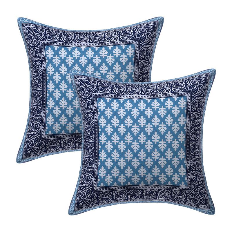 Buy Suvarna Printed Diwan Set (Blue) - Six Piece Set Diwan Set from Vaaree