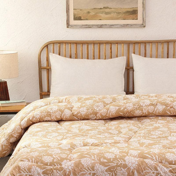 Buy Blossom Breeze Comforter - Beige Comforters & AC Quilts from Vaaree