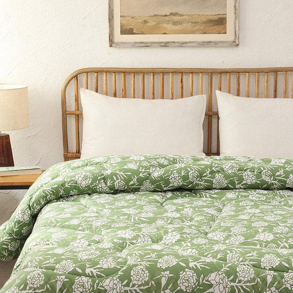 Buy Blossom Breeze Comforter - Green Comforters & AC Quilts from Vaaree