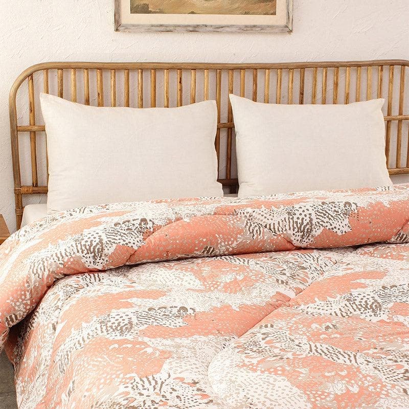 Buy Abstract Splatter Comforter - Peach Comforters & AC Quilts from Vaaree