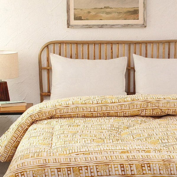 Buy Bricked Comforter - Yellow Comforters & AC Quilts from Vaaree