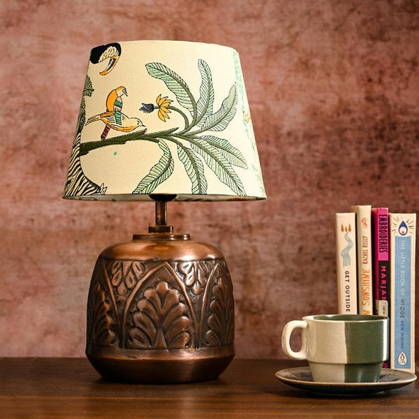 Buy Fiza Etched Table Lamp - Green Online in India | Table Lamp on Vaaree