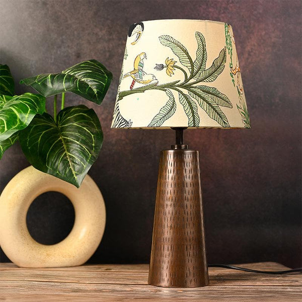 Buy Cassius Etched Copper Table Lamp - Green Online in India | Table Lamp on Vaaree