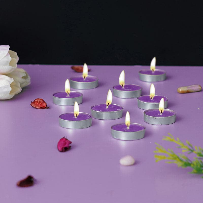 Buy Sepova Lavender Scented Tealight Candle - Set Of Ten Candles from Vaaree