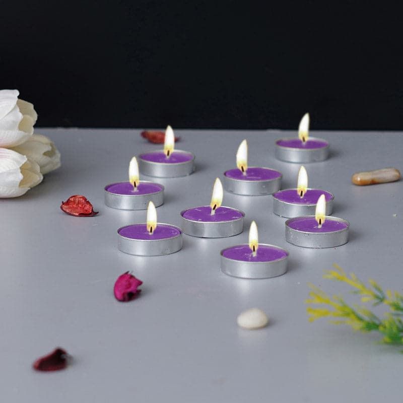 Buy Sepova Lavender Scented Tealight Candle - Set Of Ten Candles from Vaaree