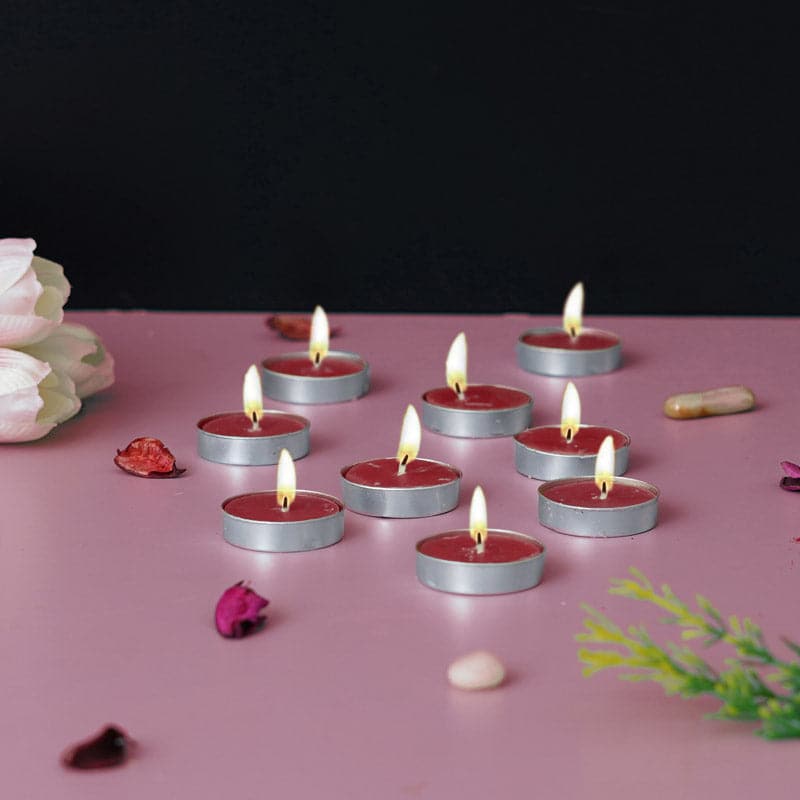 Buy Sepova Rose Scented Tealight Candle - Set Of Ten Candles from Vaaree