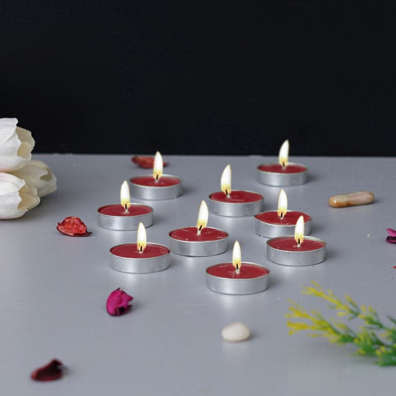 Buy Sepova Strawberry Scented Tealight Candle - Set Of Ten Candles from Vaaree