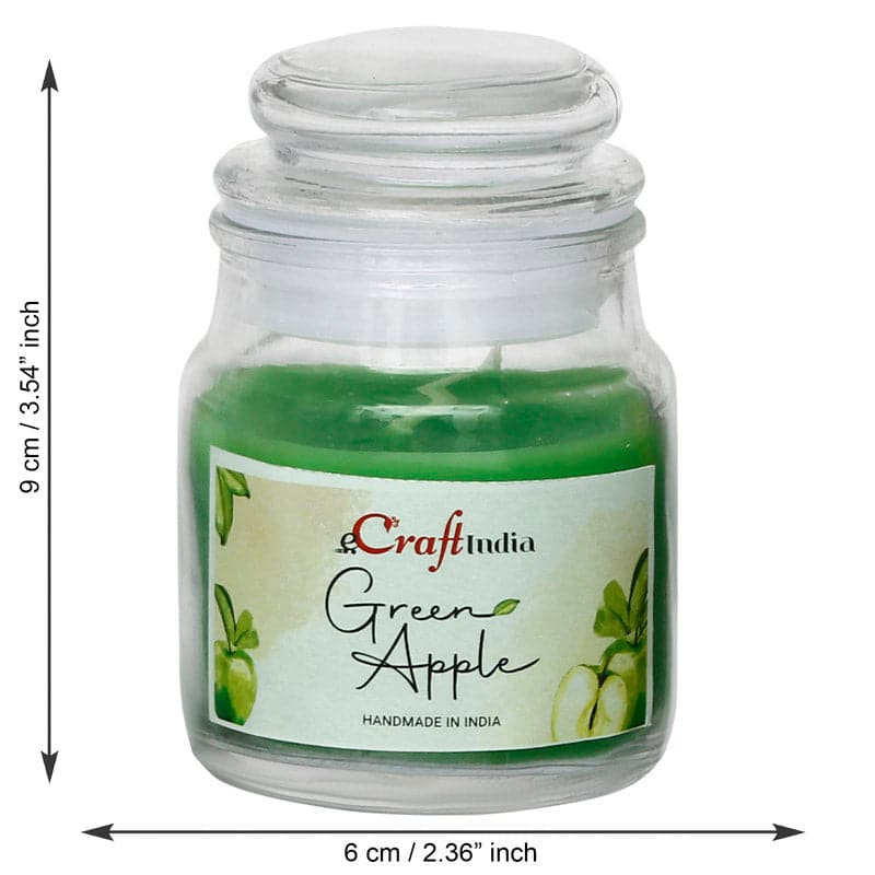 Buy Sethova Green Apple Scented Jar Candle - Set Of Two Candles from Vaaree