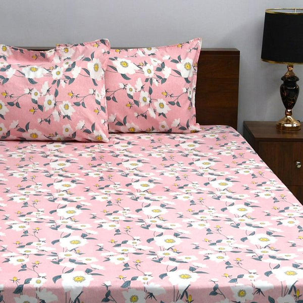 Buy Leena Floral Bedsheet - Pink Bedsheets from Vaaree