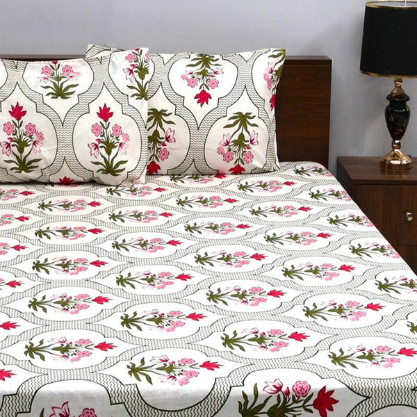 Buy Pahal Floral Bedsheet Bedsheets from Vaaree