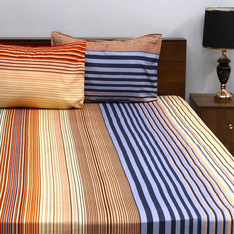 Buy Ekiya Striped Bedsheet Bedsheets from Vaaree