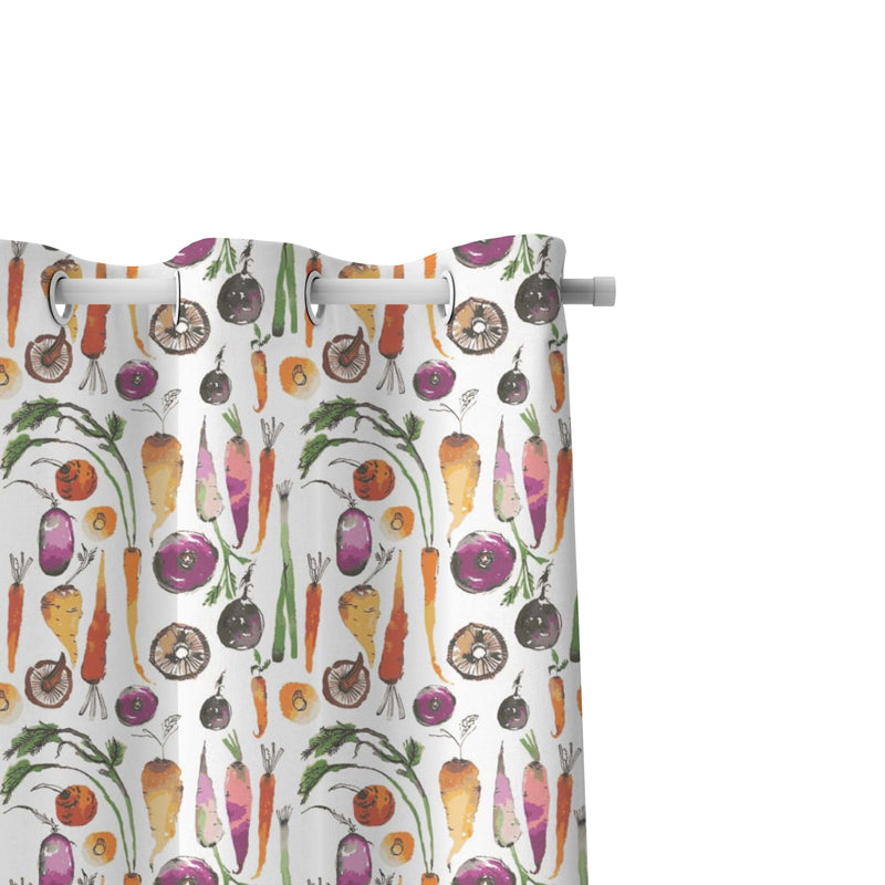 Buy Veggie Print Translucent Curtain - Set Of Two Curtains from Vaaree