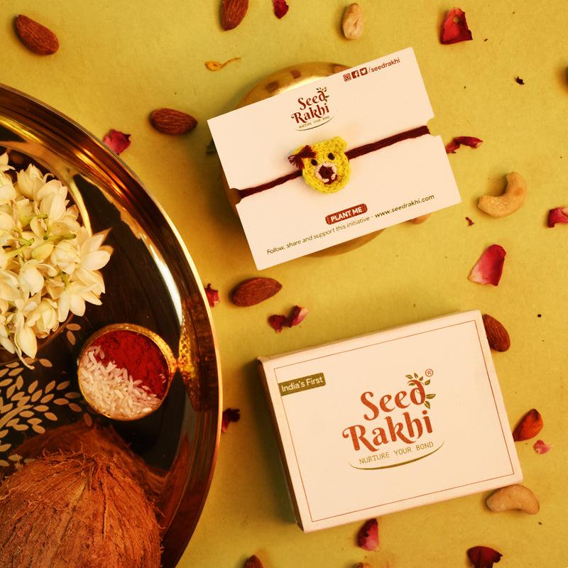 Buy Raksha Delight Lavender Seed Rakhi Gift Box Rakhi Hamper from Vaaree