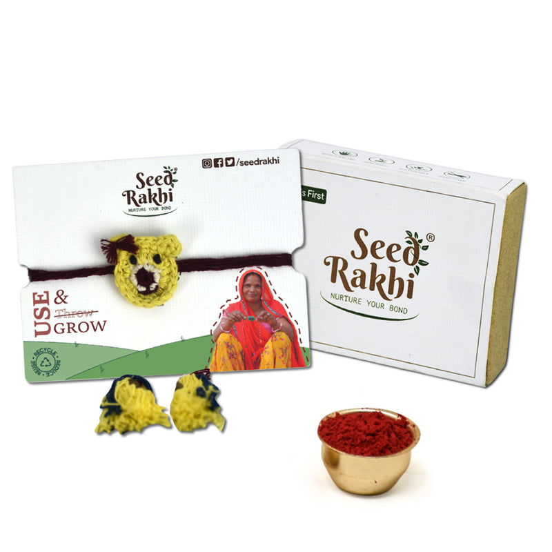 Buy Raksha Delight Lavender Seed Rakhi Gift Box Rakhi Hamper from Vaaree