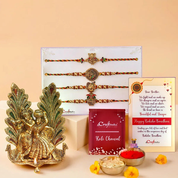 Radha Krishna Rakhi Gift Box