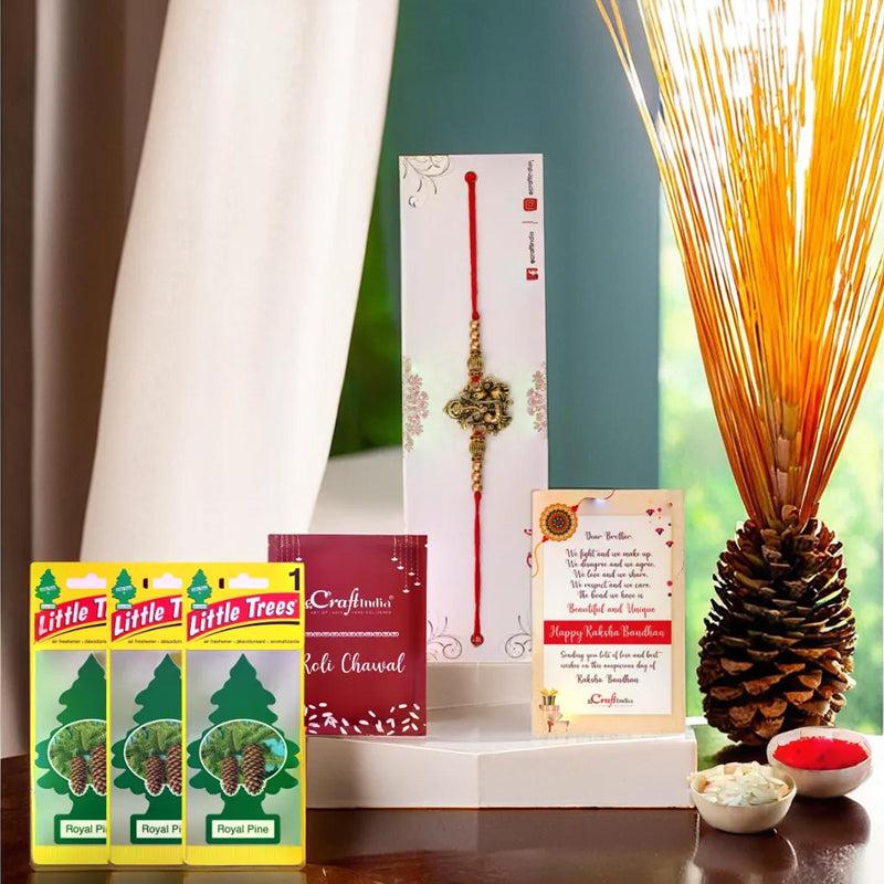 Buy Rakhi Gathering Royal Pine Gift Box Rakhi Hamper from Vaaree