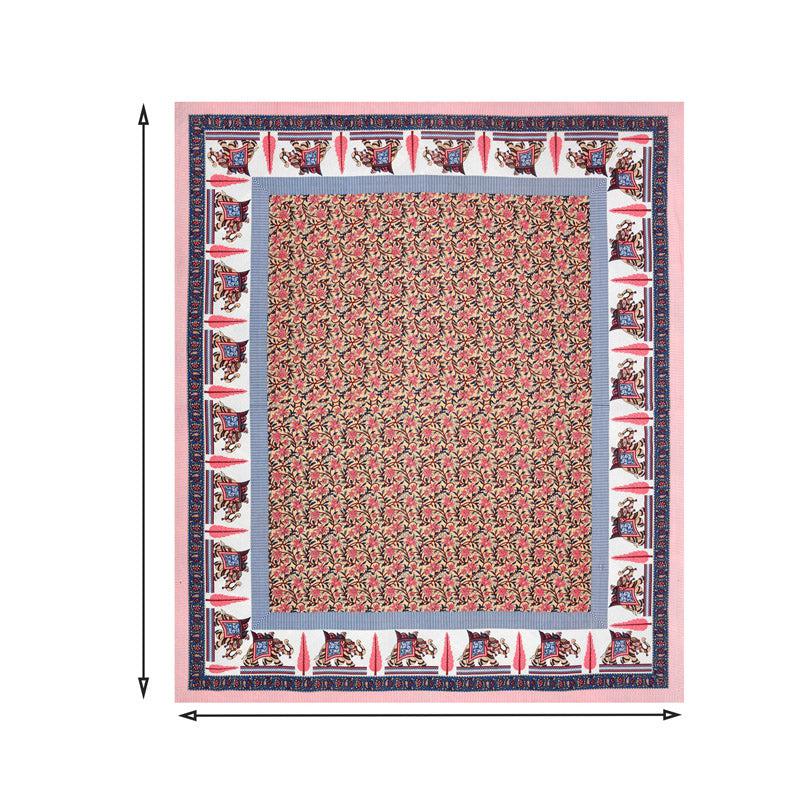 Buy Qaamin Ethnic Printed Bedsheet - Pink Bedsheets from Vaaree