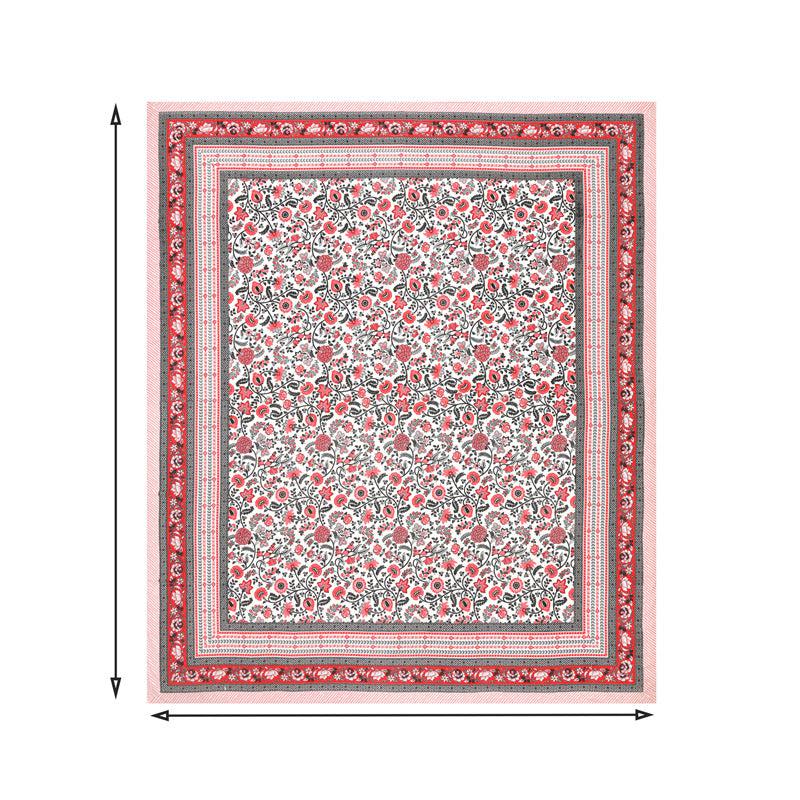 Buy Jaavi Printed Bedsheet - Red Bedsheets from Vaaree