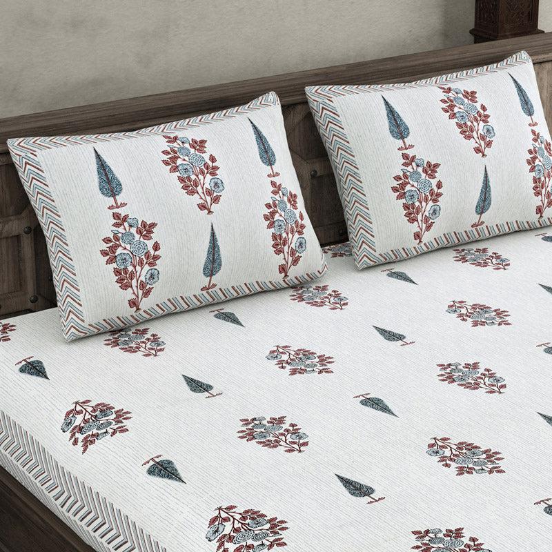 Buy Sumeena Printed Bedsheet - Grey Bedsheets from Vaaree