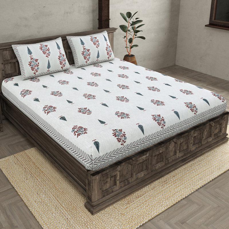 Buy Sumeena Printed Bedsheet - Grey Bedsheets from Vaaree