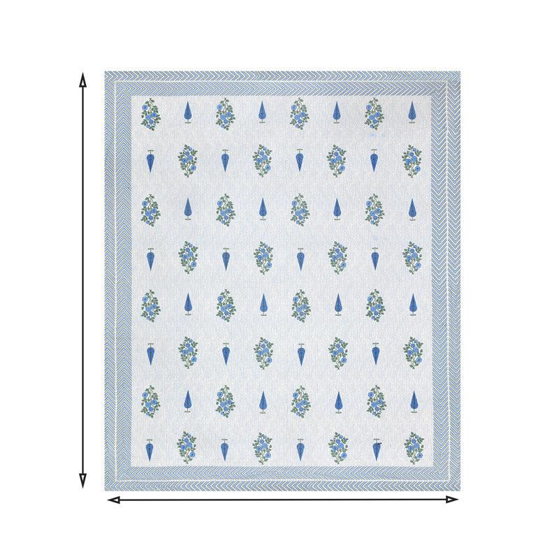 Buy Sumeena Printed Bedsheet - Blue Bedsheets from Vaaree