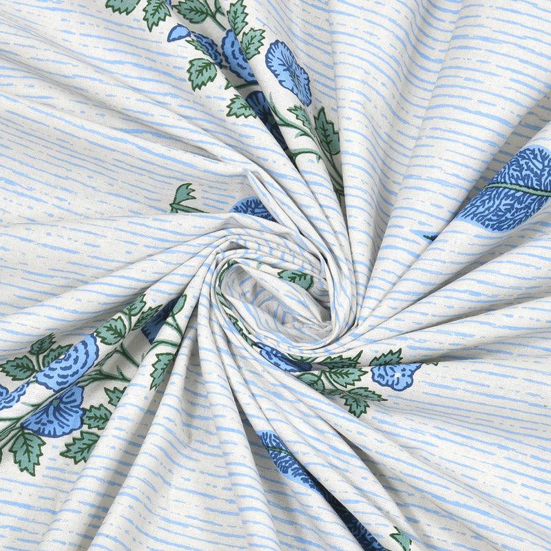 Buy Sumeena Printed Bedsheet - Blue Bedsheets from Vaaree