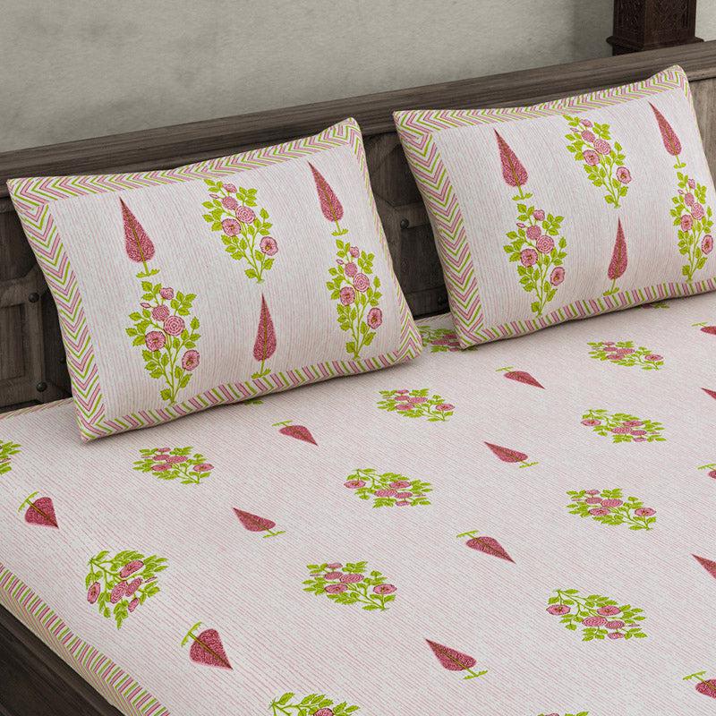 Buy Sumeena Printed Bedsheet - Beige Bedsheets from Vaaree