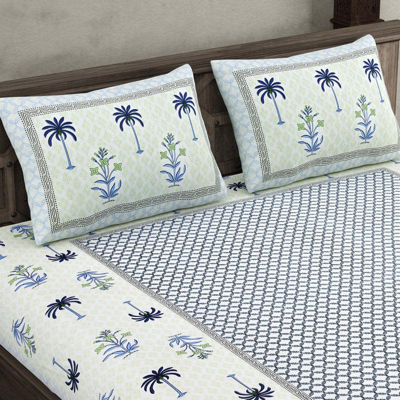 Buy Timira Printed Bedsheet - Blue Bedsheets from Vaaree