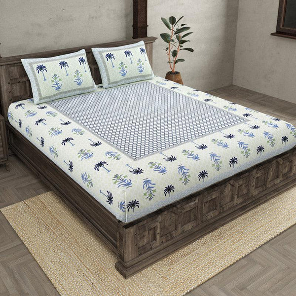 Buy Timira Printed Bedsheet - Blue Bedsheets from Vaaree