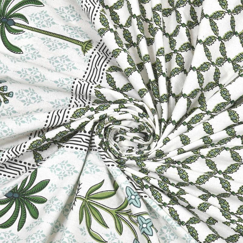 Buy Timira Printed Bedsheet - Green Bedsheets from Vaaree