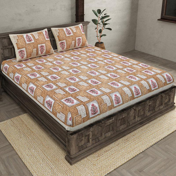 Buy Madhoorita Printed Bedsheet - Brown Bedsheets from Vaaree