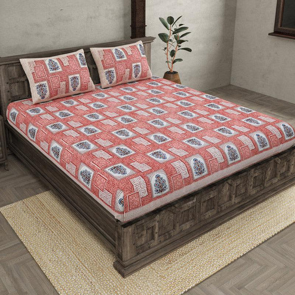 Buy Madhoorita Printed Bedsheet - Pink Bedsheets from Vaaree