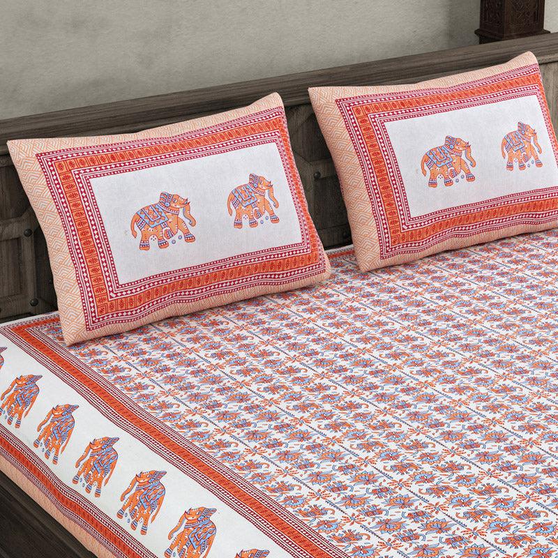 Buy Kalpika Printed Bedsheet - Pink Bedsheets from Vaaree