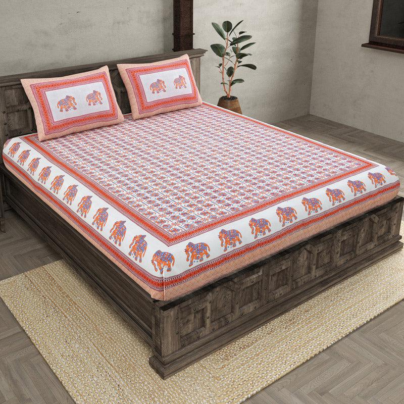 Buy Kalpika Printed Bedsheet - Pink Bedsheets from Vaaree