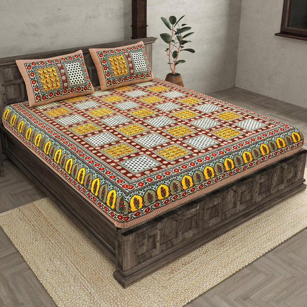 Buy Soormiya Printed Bedsheet - Yellow Bedsheets from Vaaree