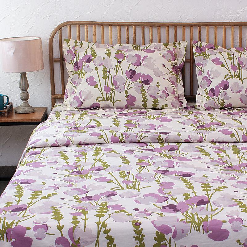 Buy Himalayan Poppie Duvet Cover - Purple Duvet Covers from Vaaree