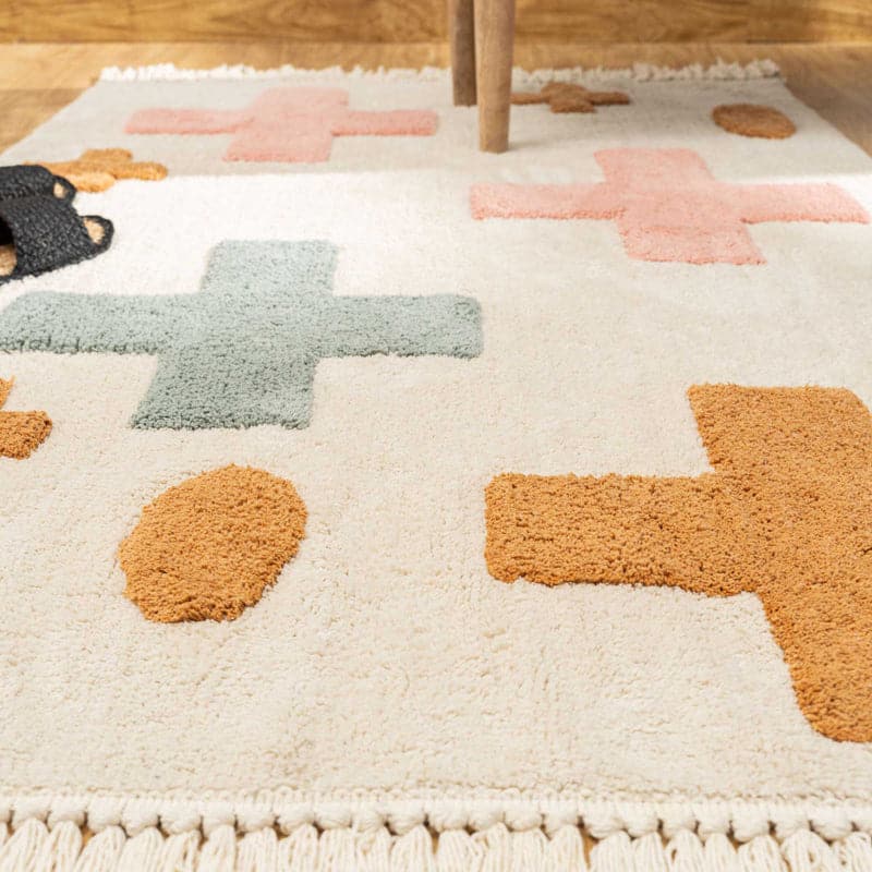 Buy Geometric Cotton Tufted Rug Rugs from Vaaree