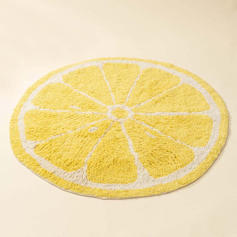 Buy Lemon Love Cotton Tufted Rug Rugs from Vaaree