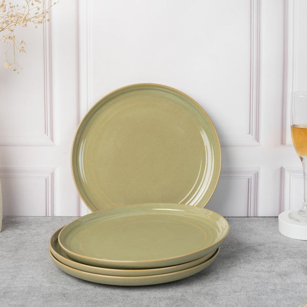 Buy Estia Dinner Plate (Olive Green) - Set Of Four Dinner Plate from Vaaree