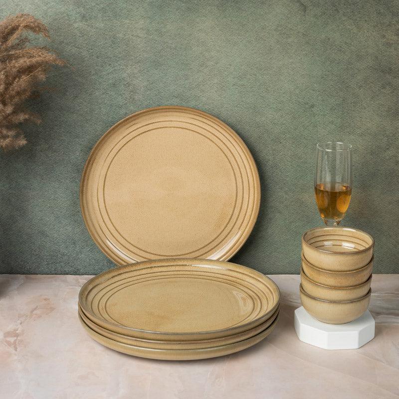 Buy Estia Dinner Set (Tuscan Beige) - Eight Piece Set Dinner Set from Vaaree