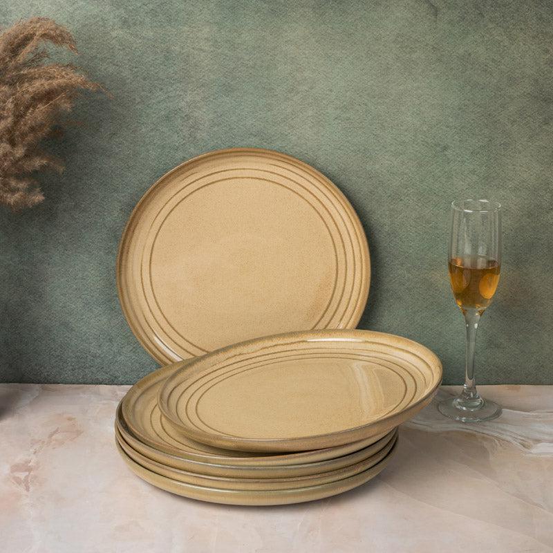 Buy Estia Dinner Plate (Tuscan Beige) - Set Of Six Dinner Plate from Vaaree