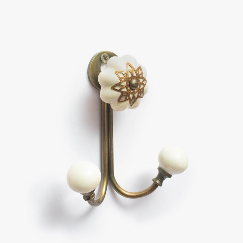 Buy Etno Floral Filigree Wall Hook Hooks & Key Holders from Vaaree