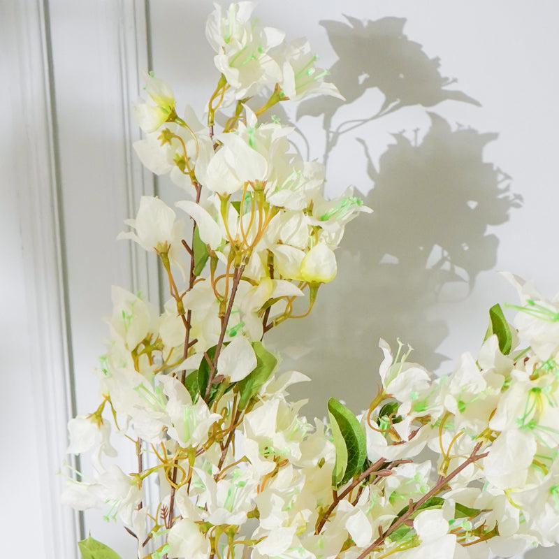 Buy Faux White Bougainvillea Flower Stick (36 CM) - Set Of Two Artificial Flowers from Vaaree