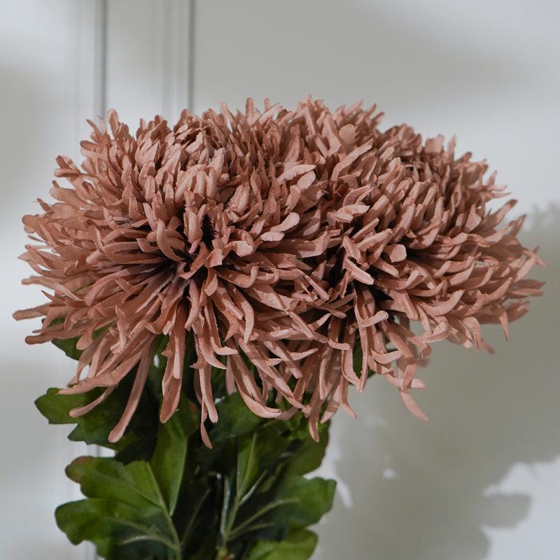 Buy Faux Brown Chrysanthemum Flower Stick (32 CM) - Set Of Two Artificial Flowers from Vaaree