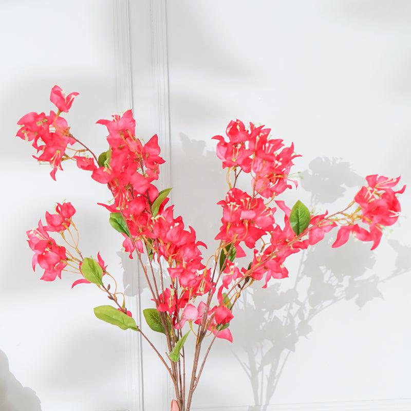 Buy Faux Pink Bougainvillea Flower Stick (36 CM) - Set Of Two Artificial Flowers from Vaaree