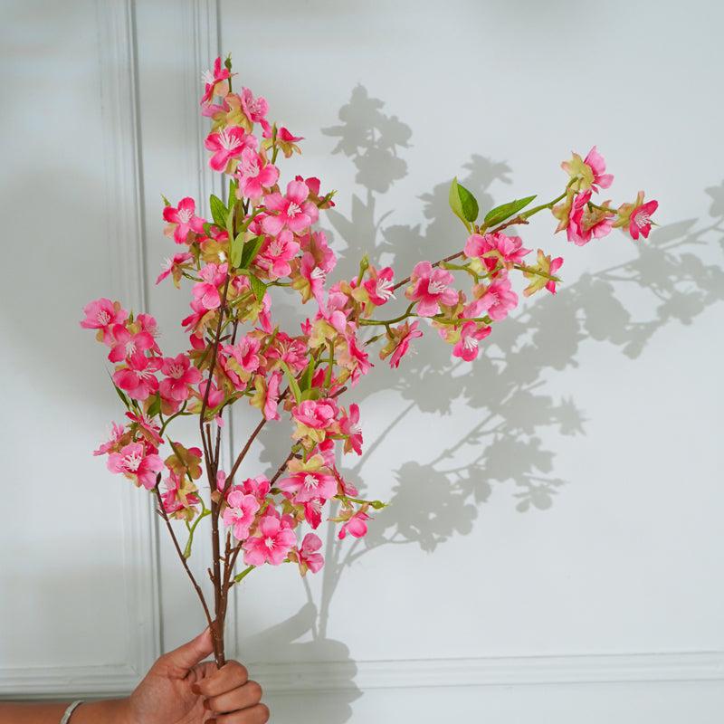 Buy Faux Cherry Blossom Flower Stick (Pink) - 36 CM Artificial Flowers from Vaaree