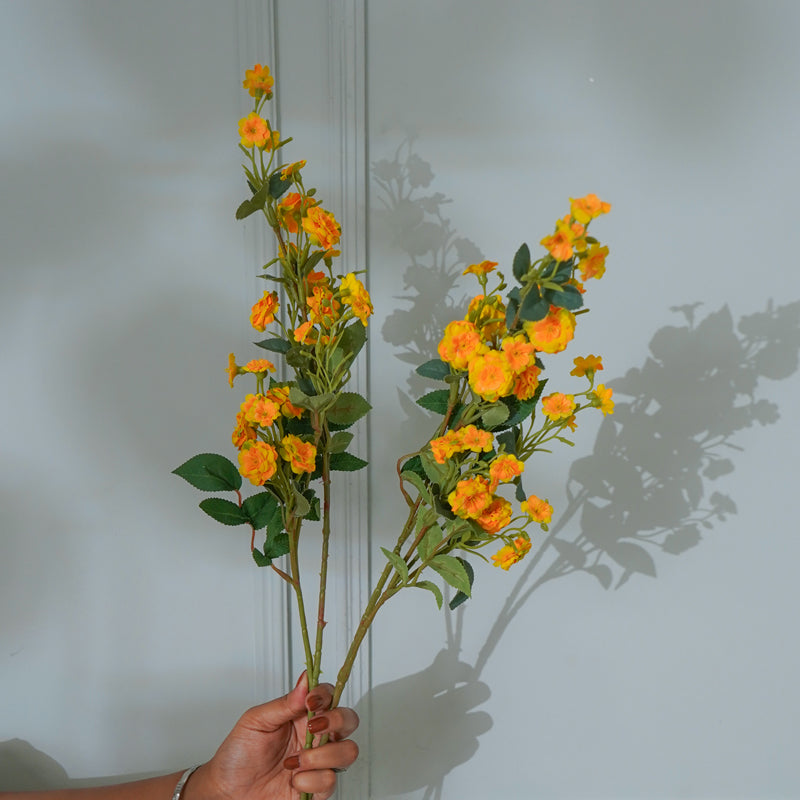 Buy Faux Yellow Daisy Spray Flower Stick (30 CM) - Set Of Two Artificial Flowers from Vaaree